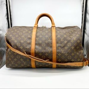 48 HOUR FLASH SALE!! - LOUIS VUITTON Keepall 50 Monogram Canvas Shoulder Bag